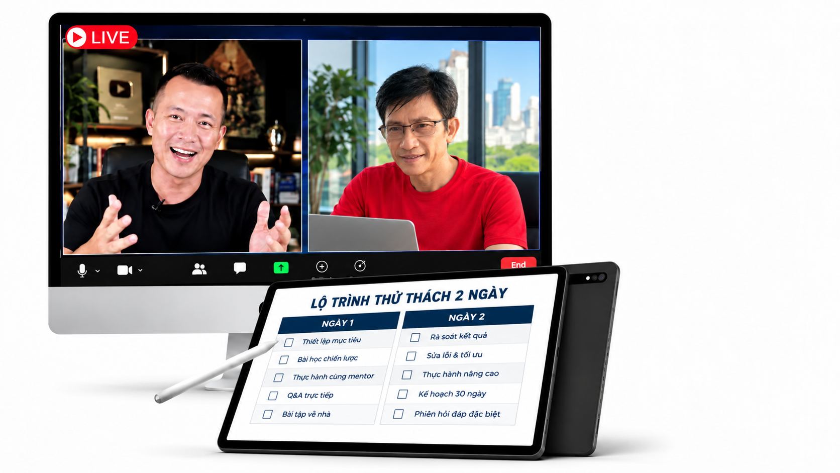 Huy Cường và khách mời trong phòng thí nghiệm VIP